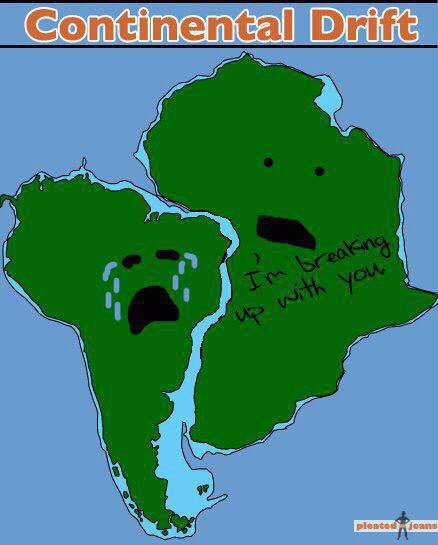 continents breaking up